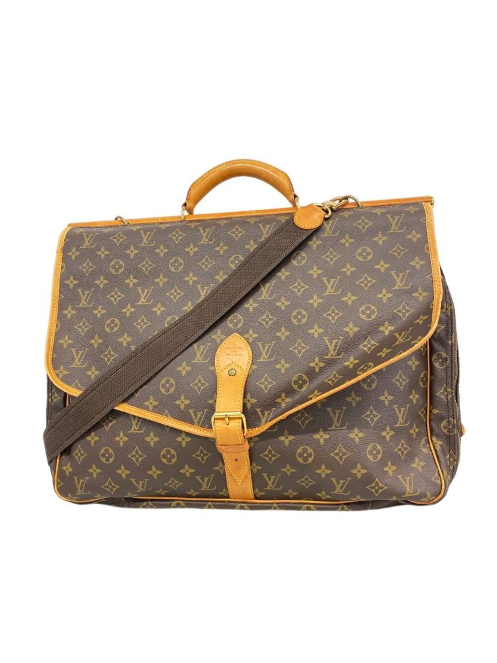 Louis Vuitton Boston Bag Monogram Sac Chasse Brown 2-Way